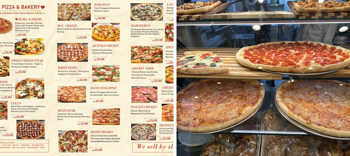 MAMA PIZZA & BAKERY Menu